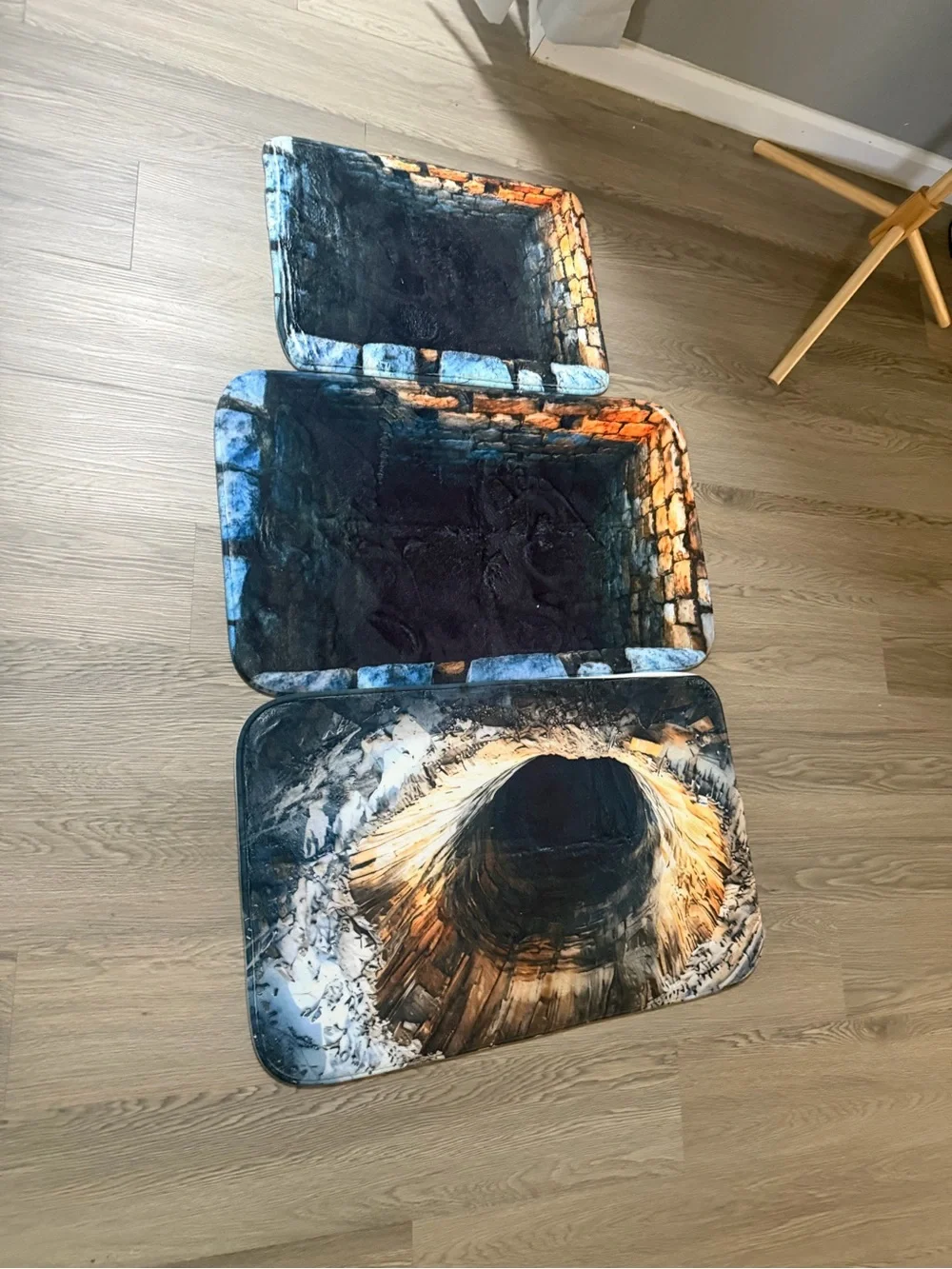 Decorative Well Print Bath Mat - Multicolor